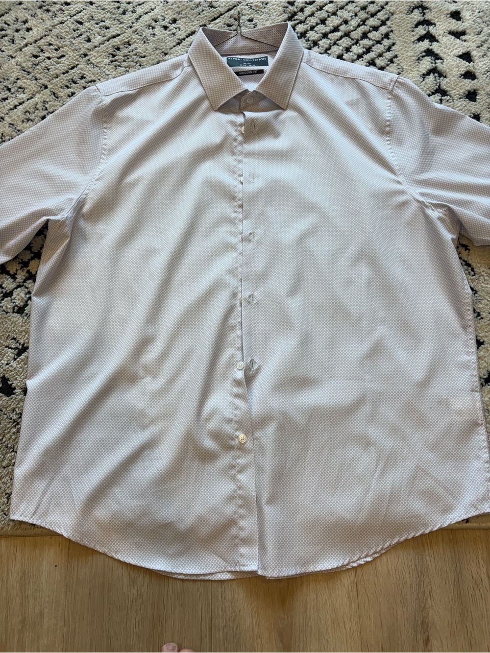 Report Collection Light Pink Microdot Dress Shirt